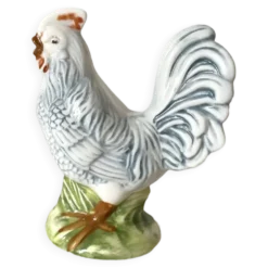 Salière coq en opaline