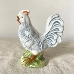 Salière coq en opaline