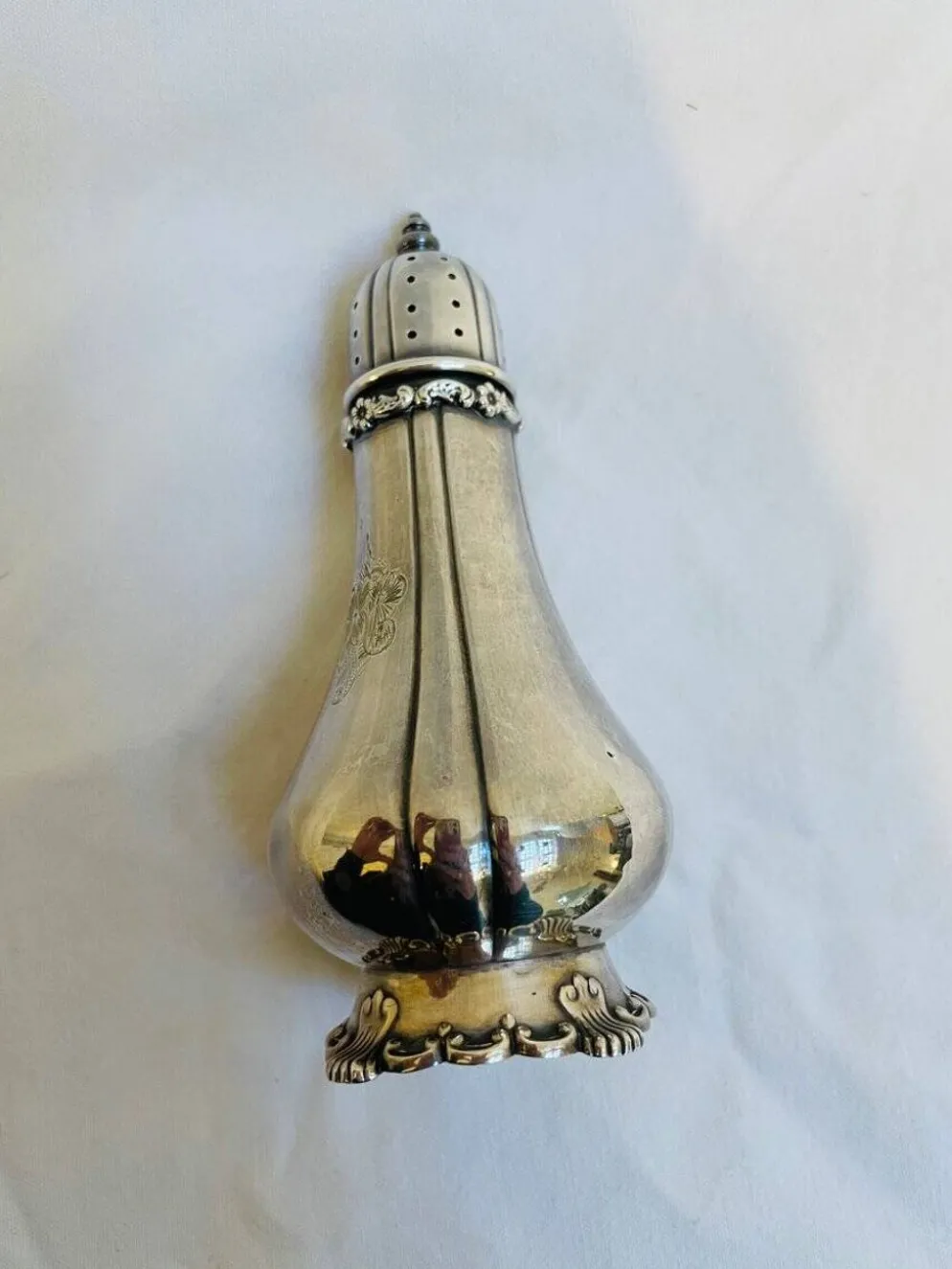 Salière en argent sterling floral par Tiffany & Co., années 1950