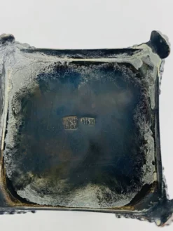 Salière en cristal et métal argenté