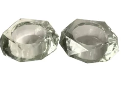 Salière et poivrier en cristal