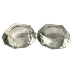 Salière et poivrier en cristal