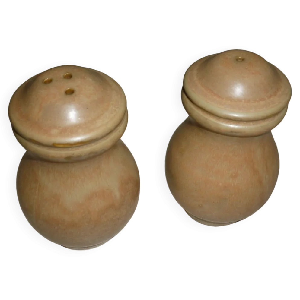 Salière et poivrier en grès