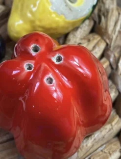 Salière et poivrier légumes céramique Vallauris