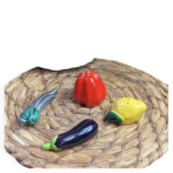 Salière et poivrier légumes céramique Vallauris