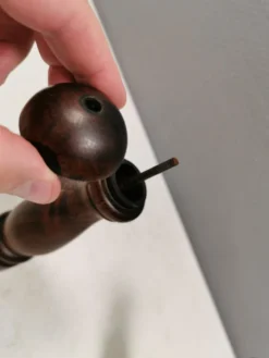 Salière et poivrière en bois de rose, Danemark 1960-70.