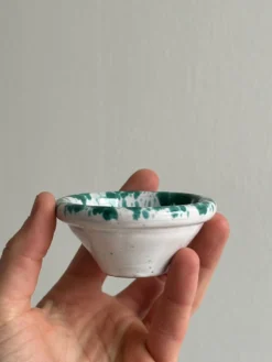 Salière et poivrière en céramique, peintes à la main