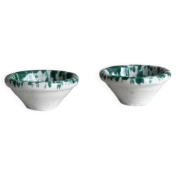 Salière et poivrière en céramique, peintes à la main