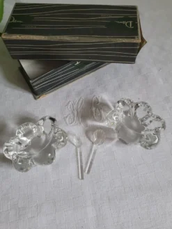 Salière et poivrière en cristal Daum