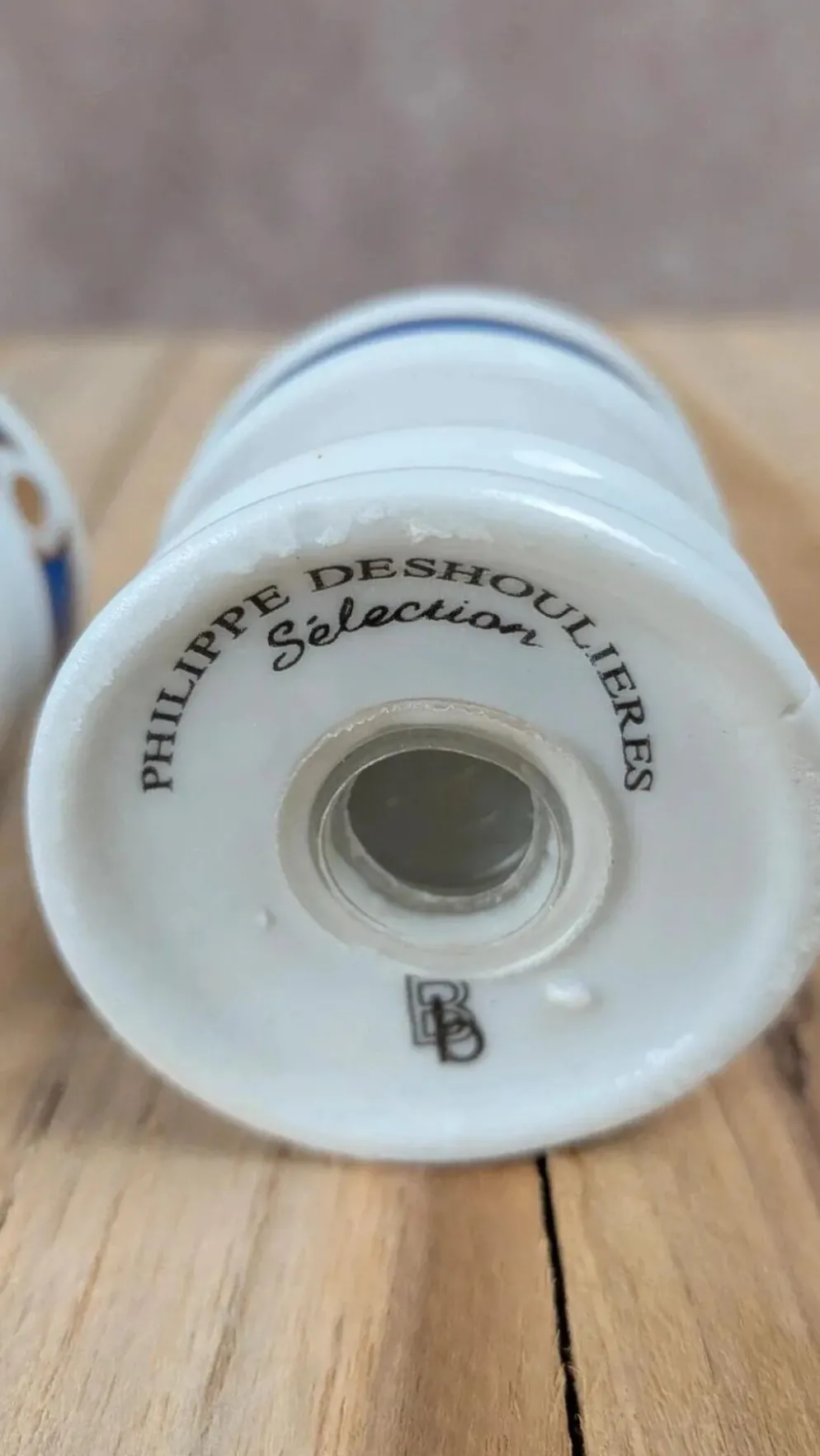 Salière et poivrière en porcelaine Philippe Deshoulières Sélection