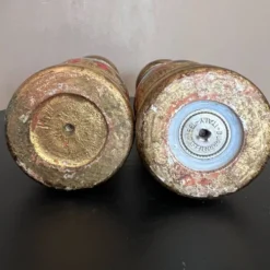 Salière et poivrière vintage italienne – Bois peint à la main