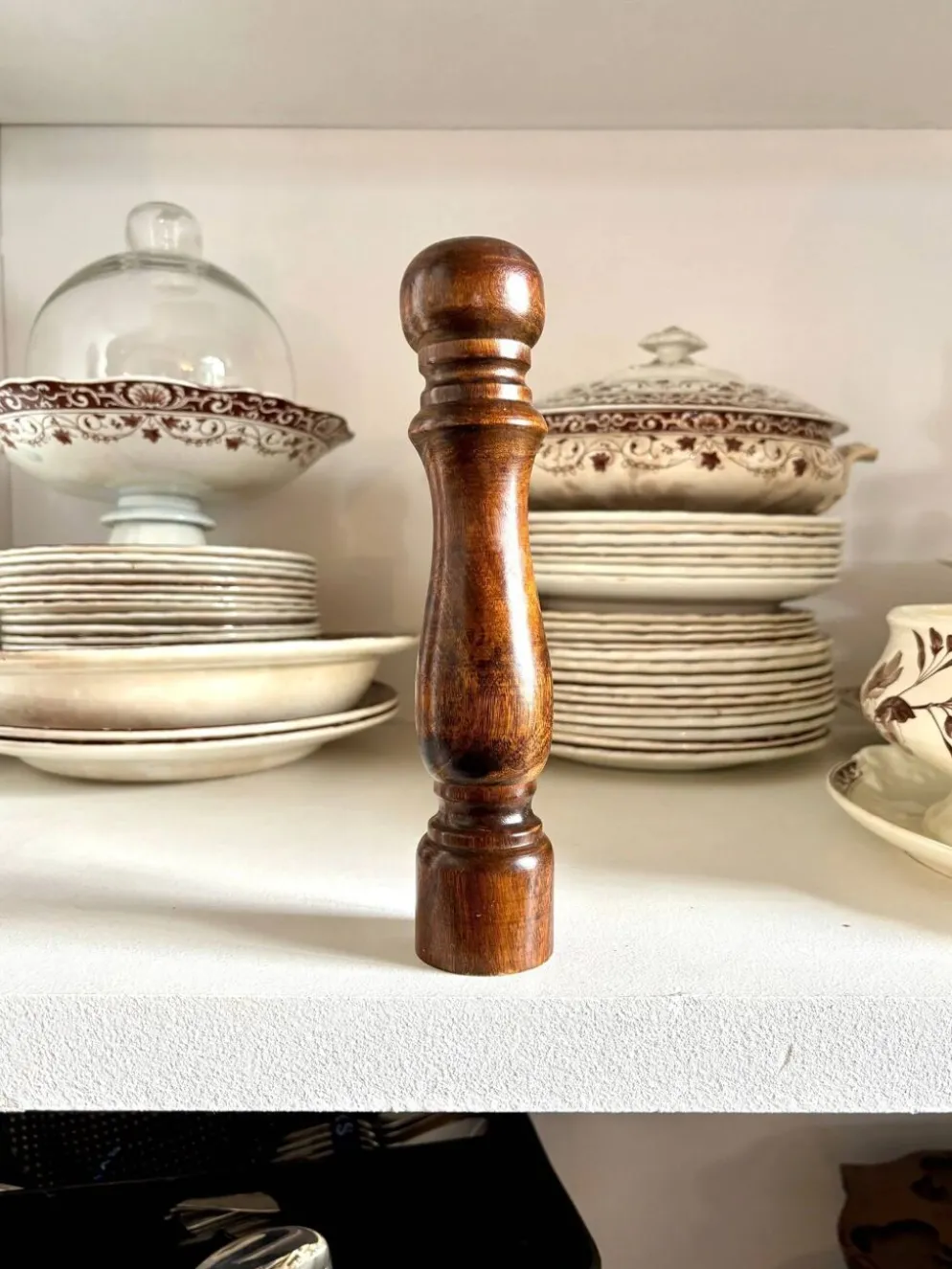 Salière, poivrier en bois foncé n°2