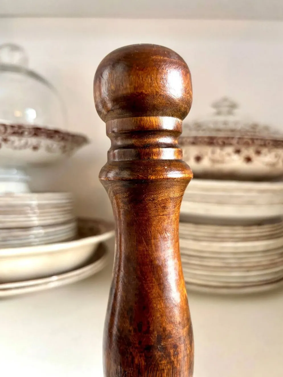 Salière, poivrier en bois foncé n°2