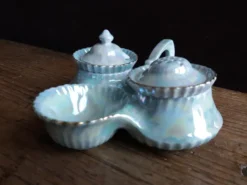 Salière poivrier moutardier, porcelaine