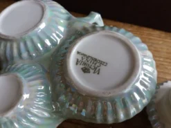 Salière poivrier moutardier, porcelaine