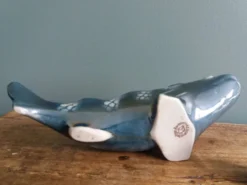 Salière poivrier moutardier zoomorphe, poisson en porcelaine