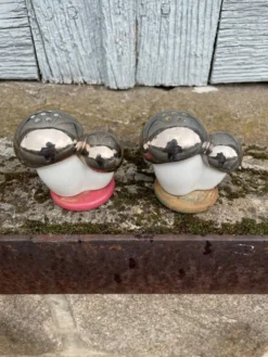 Salière poivrière ancienne porcelaine Champignons