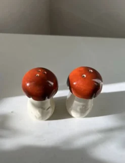 Salière poivrière céramique champignons