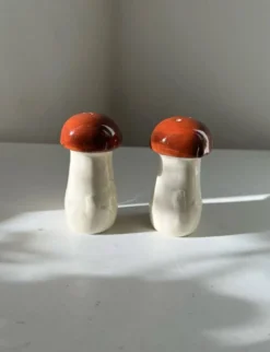 Salière poivrière céramique champignons