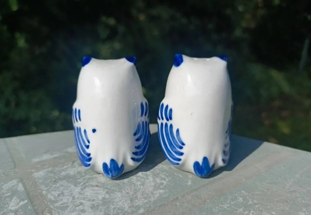 Salière Poivrière céramique Hiboux