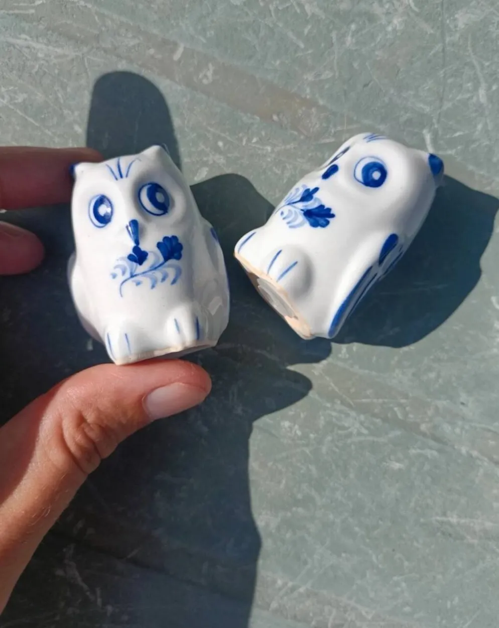 Salière Poivrière céramique Hiboux