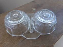 Salière poivrière en verre