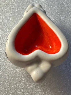 Salière poivrière vintage années 50 - céramique- formes cœurs