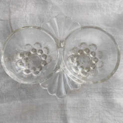 Salière poivrière vintage en verre