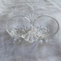 Salière poivrière vintage en verre