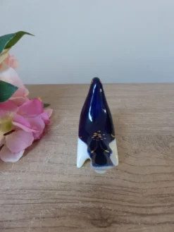 Salière / Poivrière vintage soviétique en forme d’oiseau bleu cobalt