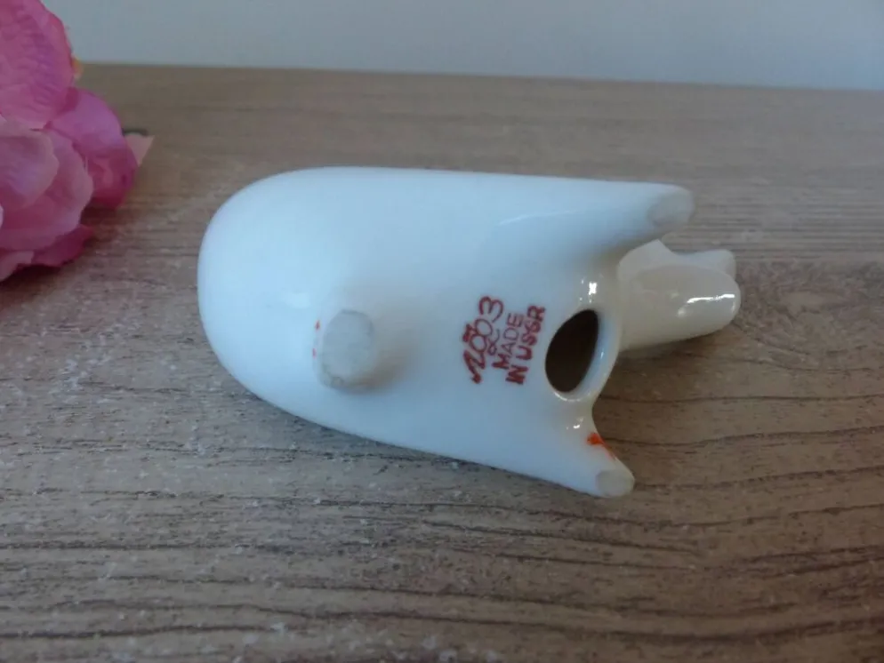 Salière / Poivrière vintage soviétique en forme d’oiseau bleu cobalt