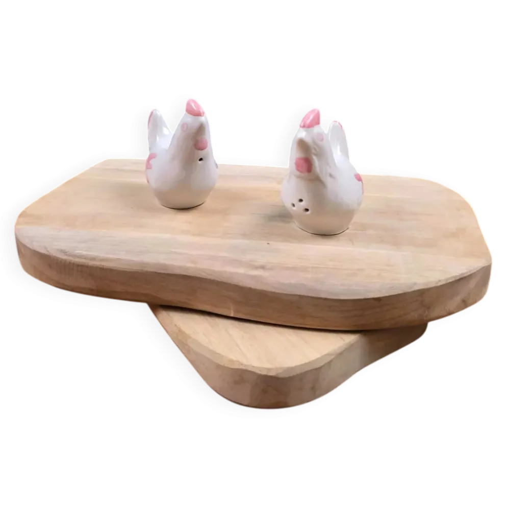 Salière & poivrière zoomorphe original vintage en forme de poules