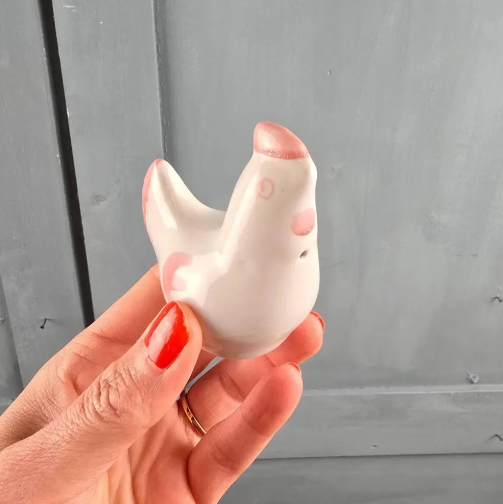 Salière & poivrière zoomorphe original vintage en forme de poules