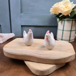 Salière & poivrière zoomorphe original vintage en forme de poules