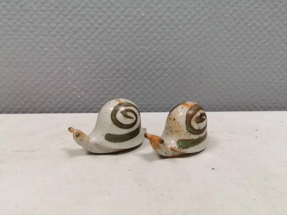 Salières et poivrières escargots, Danemark, années 1970-1980.