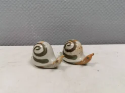 Salières et poivrières escargots, Danemark, années 1970-1980.