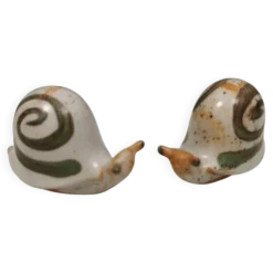 Salières et poivrières escargots, Danemark, années 1970-1980.