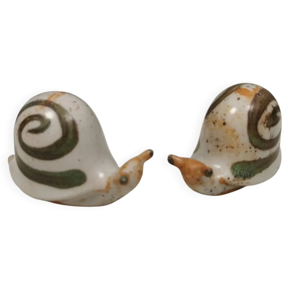 Salières et poivrières escargots, Danemark, années 1970-1980.