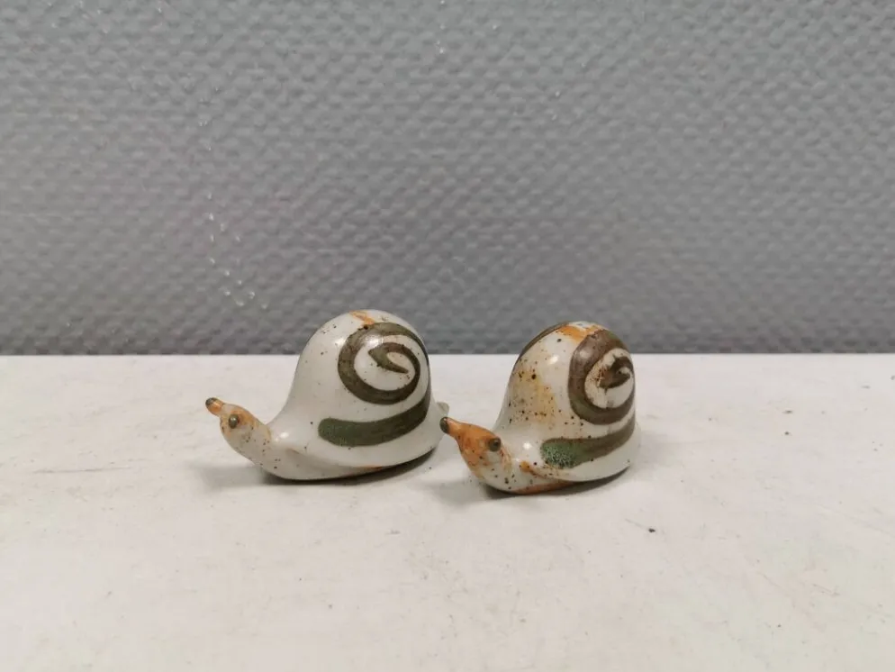 Salières et poivrières escargots, Danemark, années 1970-1980.