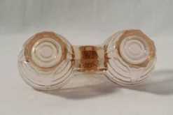 Salière vintage art déco verre rose