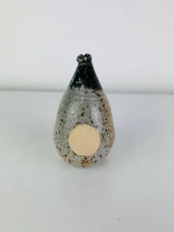 Salière zoomorphe en grès, oiseau, vintage
