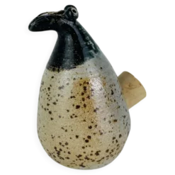 Salière zoomorphe en grès, oiseau, vintage