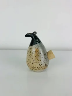 Salière zoomorphe en grès, oiseau, vintage