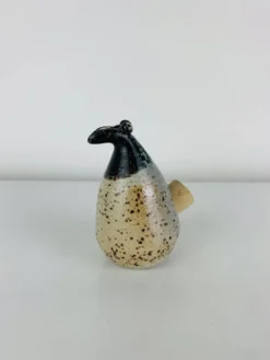 Salière zoomorphe en grès, oiseau, vintage
