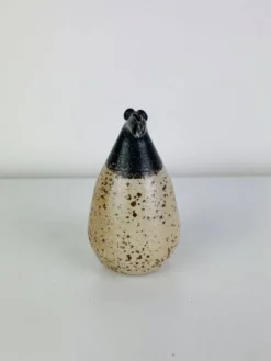 Salière zoomorphe en grès, oiseau, vintage