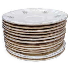 Sarreguemines 12 assiettes à dessert modèle Fleurs de France