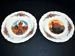 Sarreguemines lot de 2 assiettes à dessert Obernai décor Loux 3 fleurs