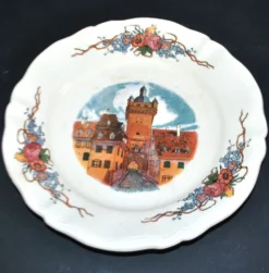 Sarreguemines lot de 2 assiettes à dessert Obernai décor Loux 3 fleurs