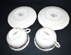 Sarreguemines lot 2 tasses déjeuner faïence obernai ganzeliese et noeud