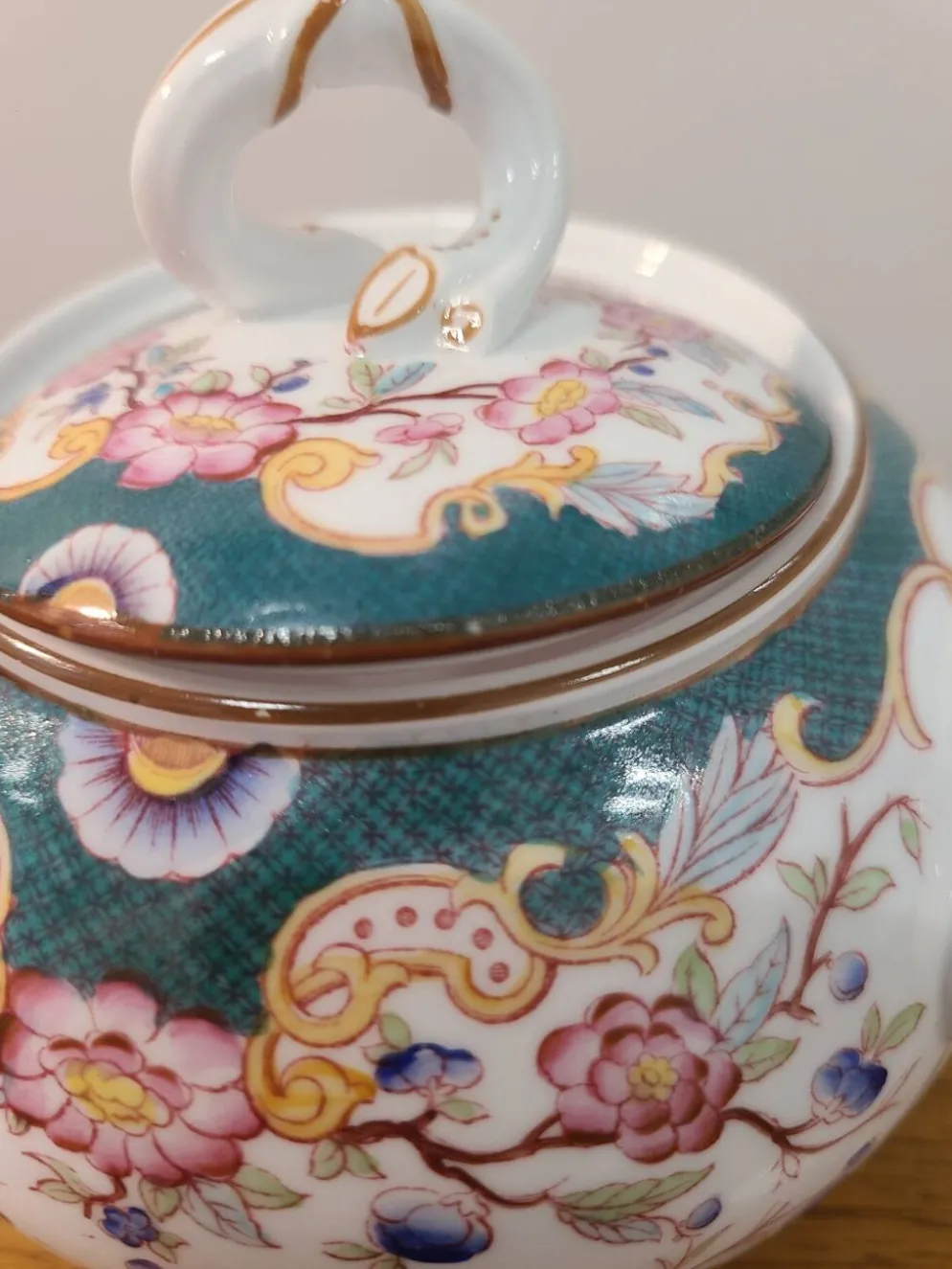 Sarreguemines porcelaine - sucrier modèle minton